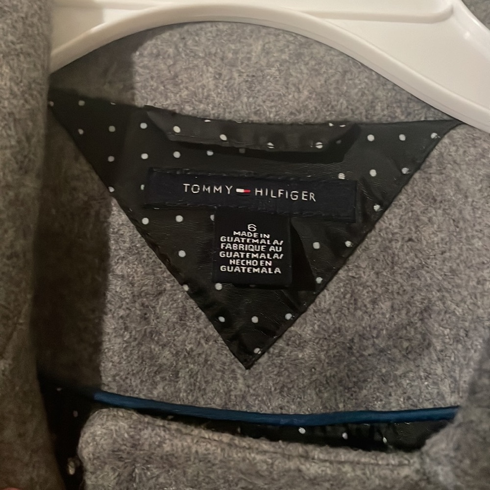 Great Condition - Gray Tommy Hilfiger Pea Coat - Size 6 - Picture 2 of 4
